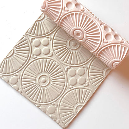 Mandala Texture Roller for Clay Earrings | Seamless Embossing Tool |