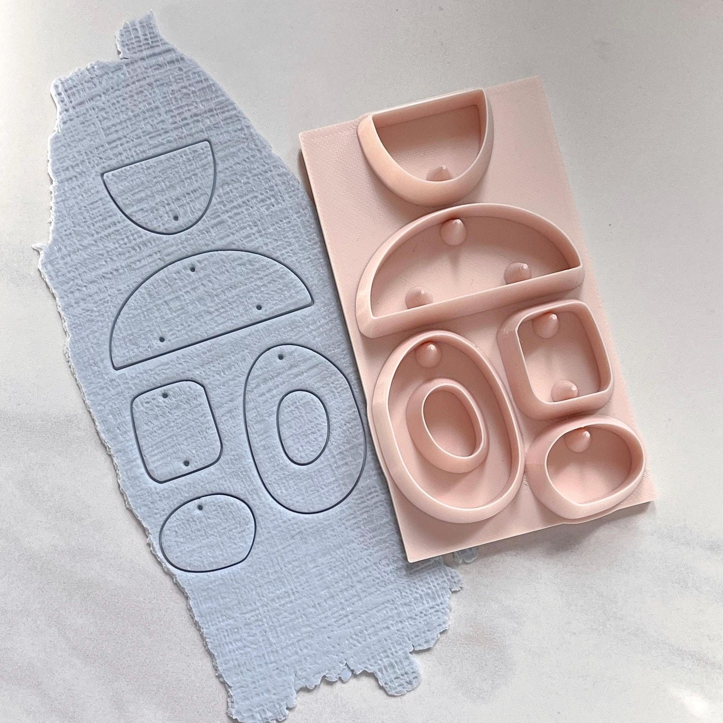 All-In-One Polymer Clay Cutter with Hole Punch | Statement Earrings | E-94
