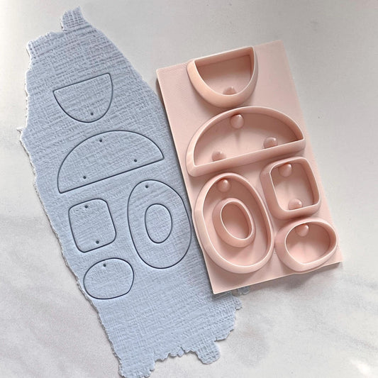 All-In-One Polymer Clay Cutter with Hole Punch | Statement Earrings | E-94