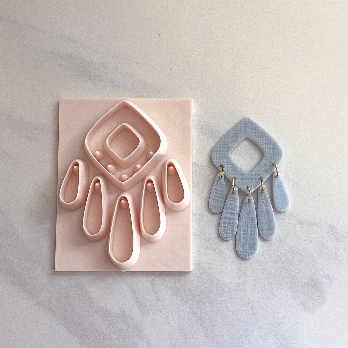 All-In-One Polymer Clay Cutter with Hole Punch | Statement Earrings | E-122
