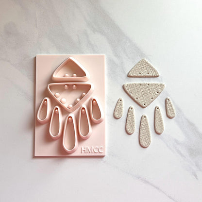 All-In-One Polymer Clay Cutter with Hole Punch | Statement Earrings | E-123