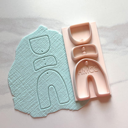 All-In-One Polymer Clay Cutter with Hole Punch | Statement Earrings | E-124