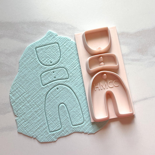 All-In-One Polymer Clay Cutter with Hole Punch | Statement Earrings | E-124