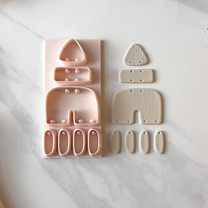 All-In-One Polymer Clay Cutter and Hole Punch | Statement Earrings | E-39