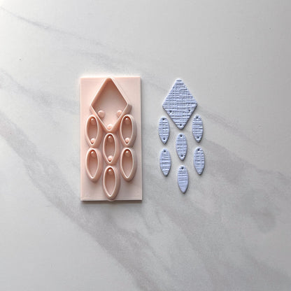 Diamond Drop All-In-One Polymer Clay Cutter and Hole | Statement Earrings | E-5