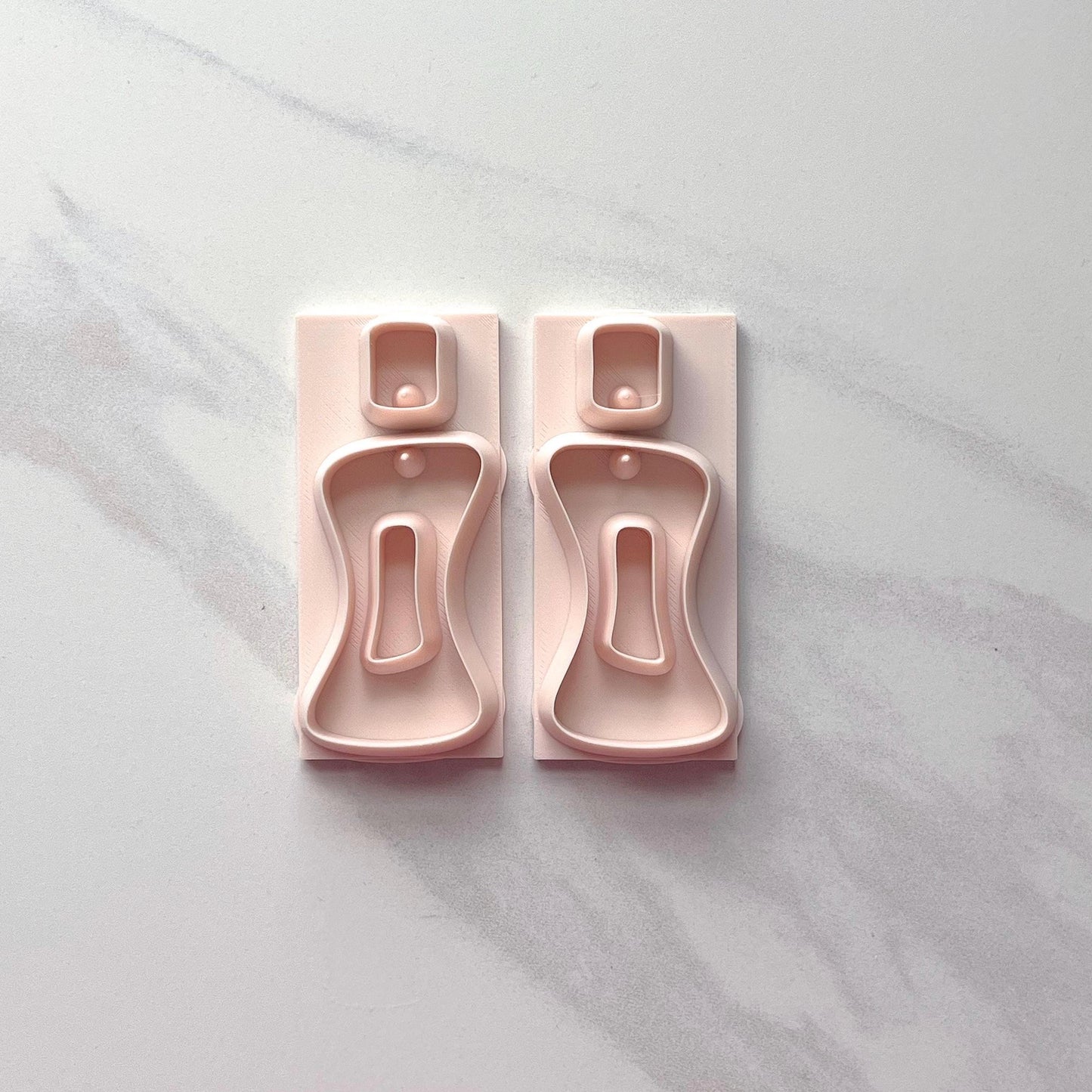 Organic Rectangle Polymer Clay Cutter & Hole Punch Tool | Statement Earrings | D-4