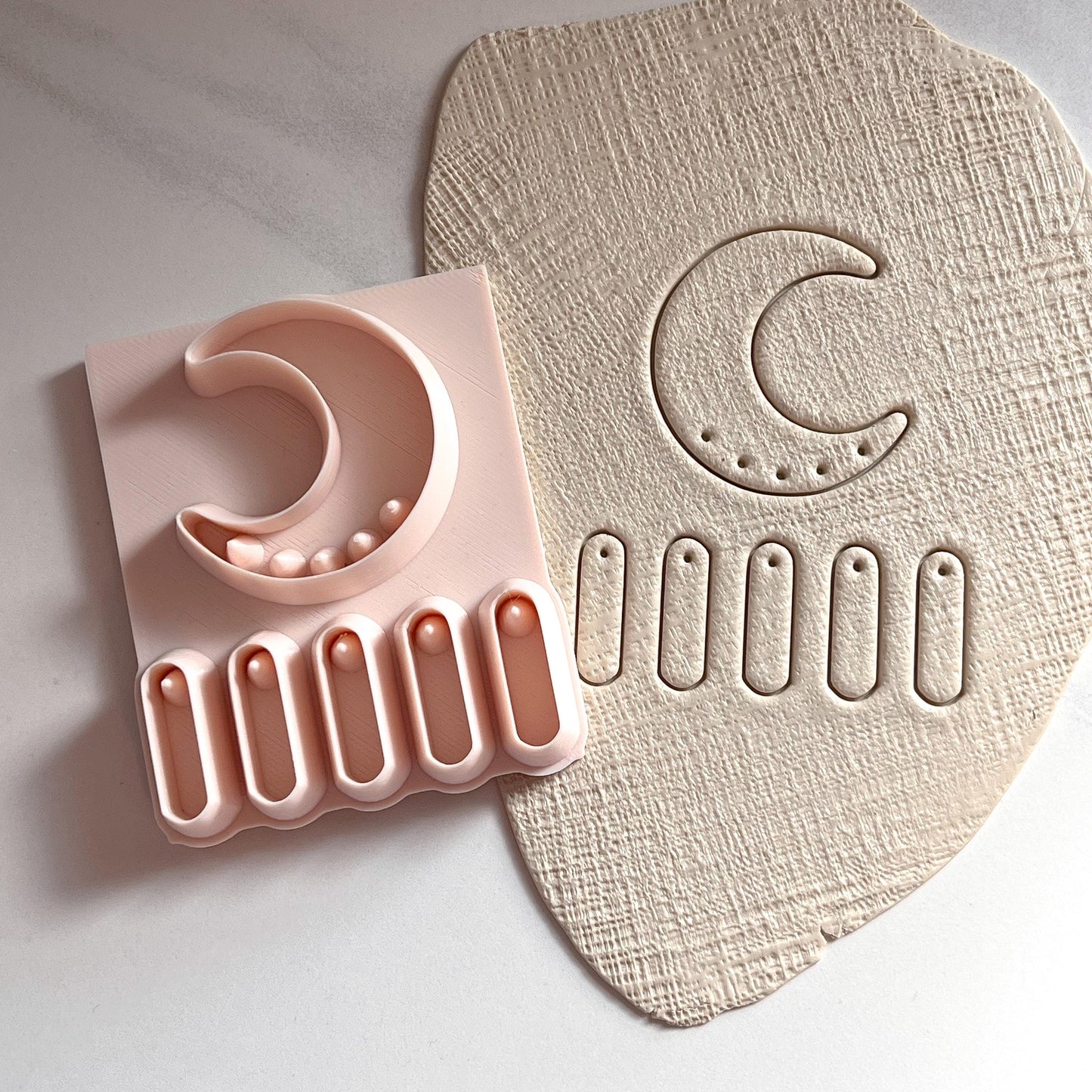 All-In-One Moon Polymer Clay Cutter & Hole Punch | Statement Earring Cutter | E-54