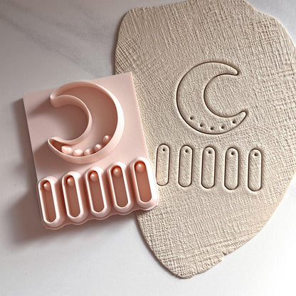 All-In-One Moon Polymer Clay Cutter & Hole Punch | Statement Earring Cutter | E-54