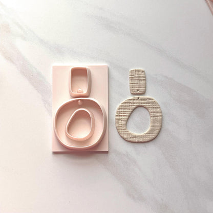 Organic Oval Duo All-In-One Clay Cutter & Hole Punch Tool | Statement Earrings
