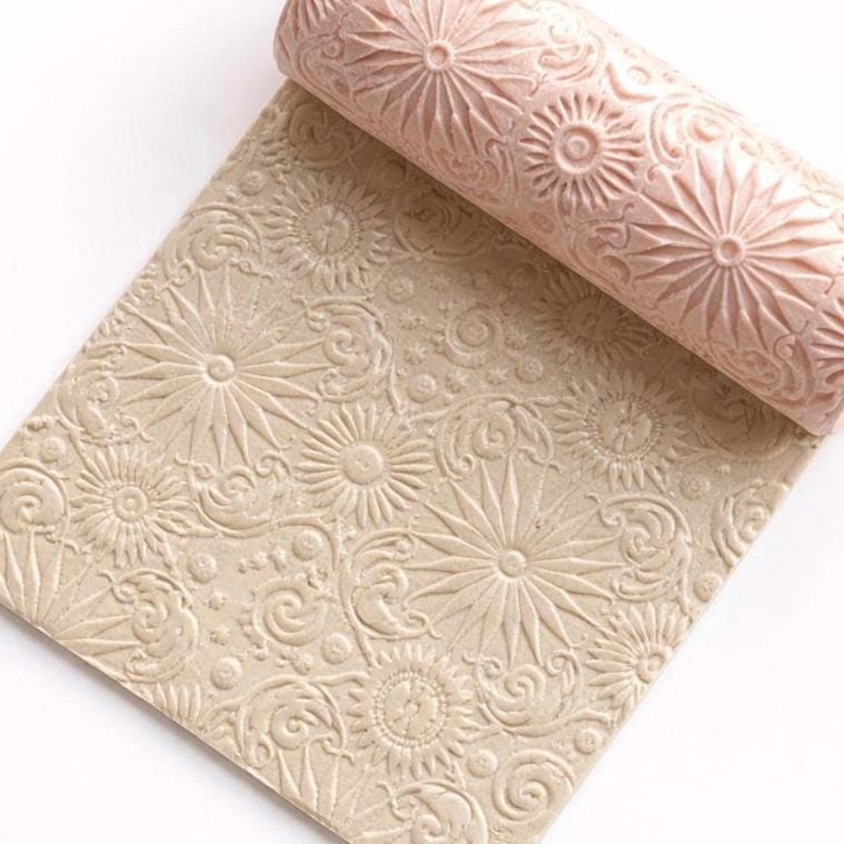Polymer Clay Texture Roller | Seamless Pattern Embossing Tool | T-11