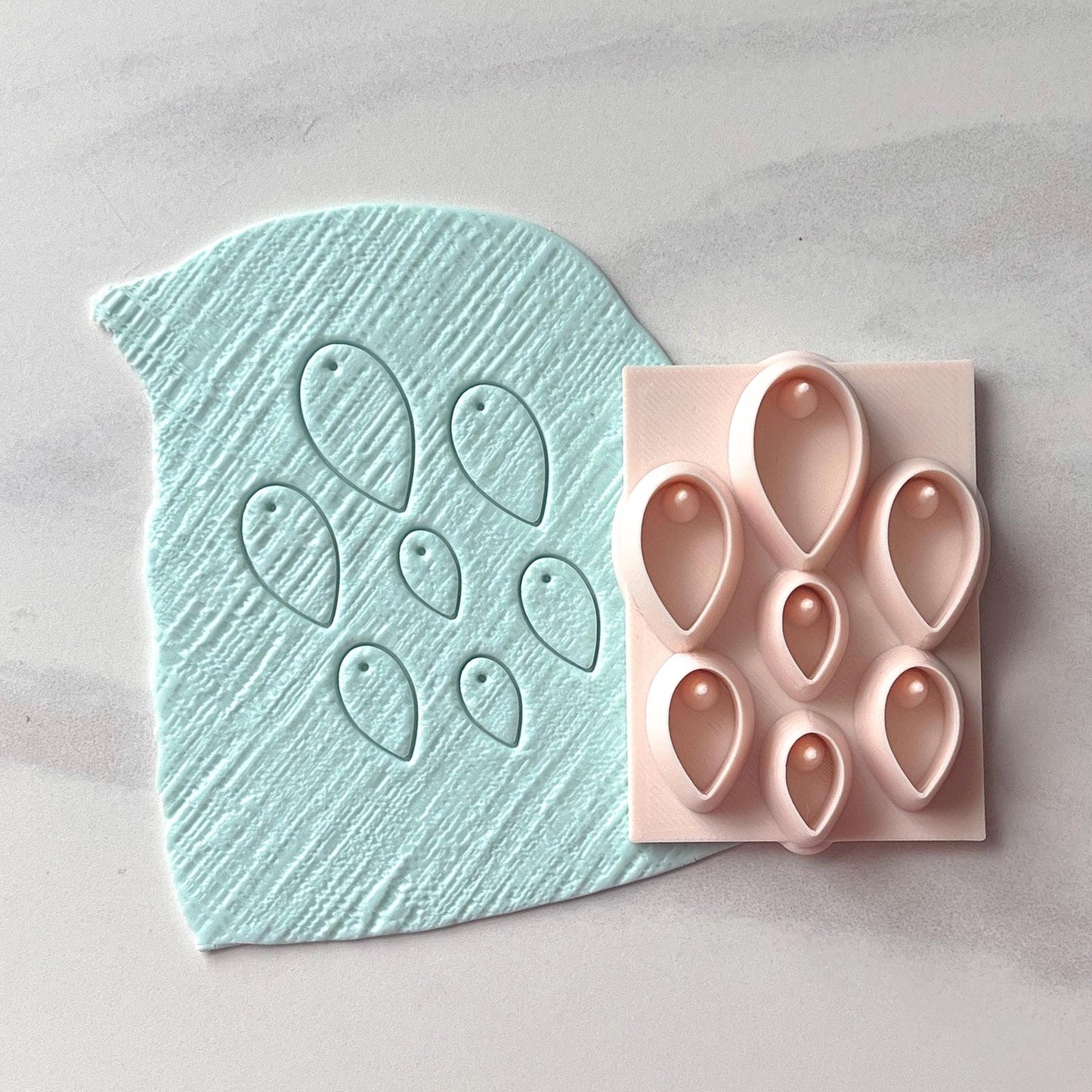 Inverted Teardrop Polymer Clay Cutter | Earring Bead Shaper