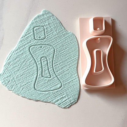 Organic Rectangle Polymer Clay Cutter & Hole Punch Tool | Statement Earrings | D-4