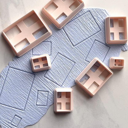 Rectangle Polymer Clay Cutters – Set of 7 Sizes (0.5” to 2”)