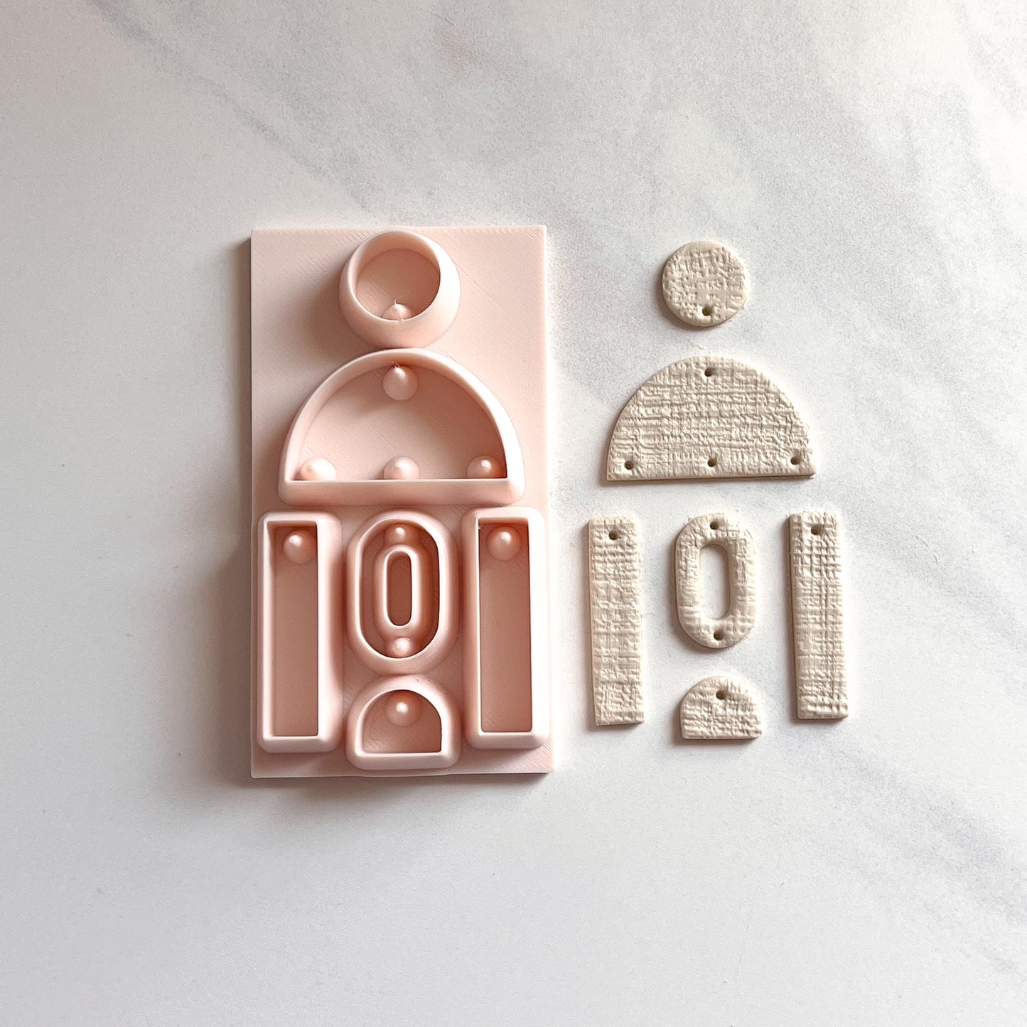 All-In-One Polymer Clay Earring Cutter & Hole Punch | E-87