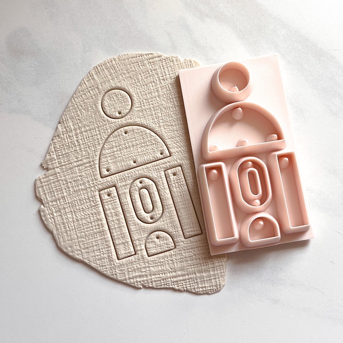 All-In-One Polymer Clay Earring Cutter & Hole Punch | E-87