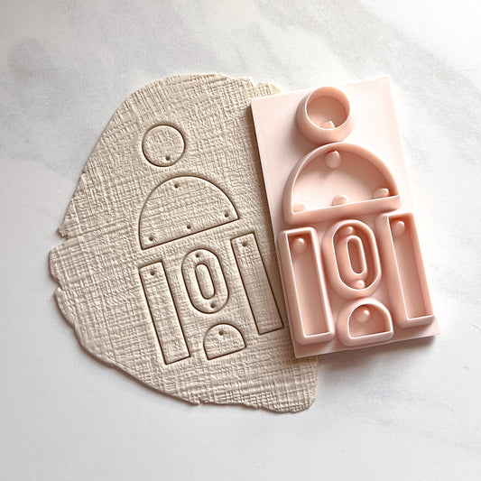 All-In-One Polymer Clay Earring Cutter & Hole Punch | E-87
