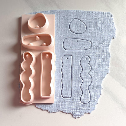 All-In-One Squiggly Polymer Clay Cutter & Hole Punch Tool | Statement Earrings | E-33