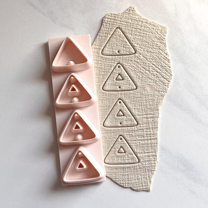 All-In-One Triangle Polymer Clay Cutter with Hole Punch | Statement Earrings