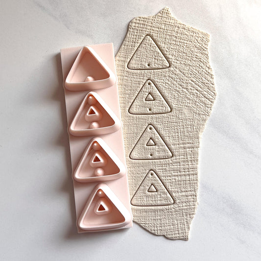 All-In-One Triangle Polymer Clay Cutter with Hole Punch | Statement Earrings