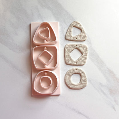 Organic Shapes All-In-One Polymer Clay Cutter & Hole Punch Tool | Statement Earring Cutter | E-44