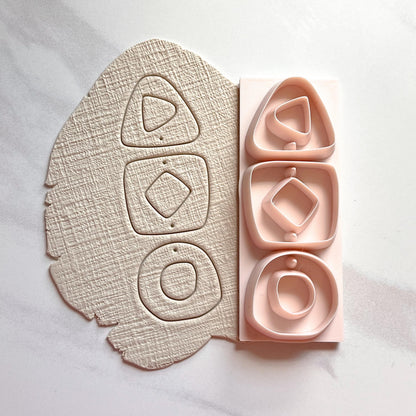 Organic Shapes All-In-One Polymer Clay Cutter & Hole Punch Tool | Statement Earring Cutter | E-44