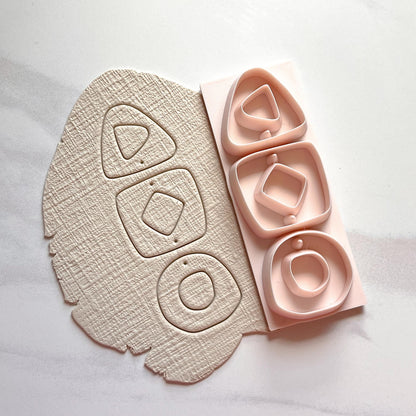Organic Shapes All-In-One Polymer Clay Cutter & Hole Punch Tool | Statement Earring Cutter | E-44