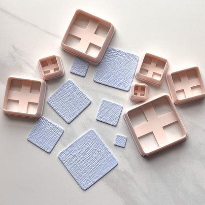 Rounded Square Polymer Clay Cutters – Set of 7 Sizes (0.5” to 2”)