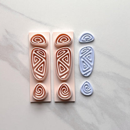 Spiral Stack All-In-One Polymer Clay Cutter | Statement Earrings | E-13