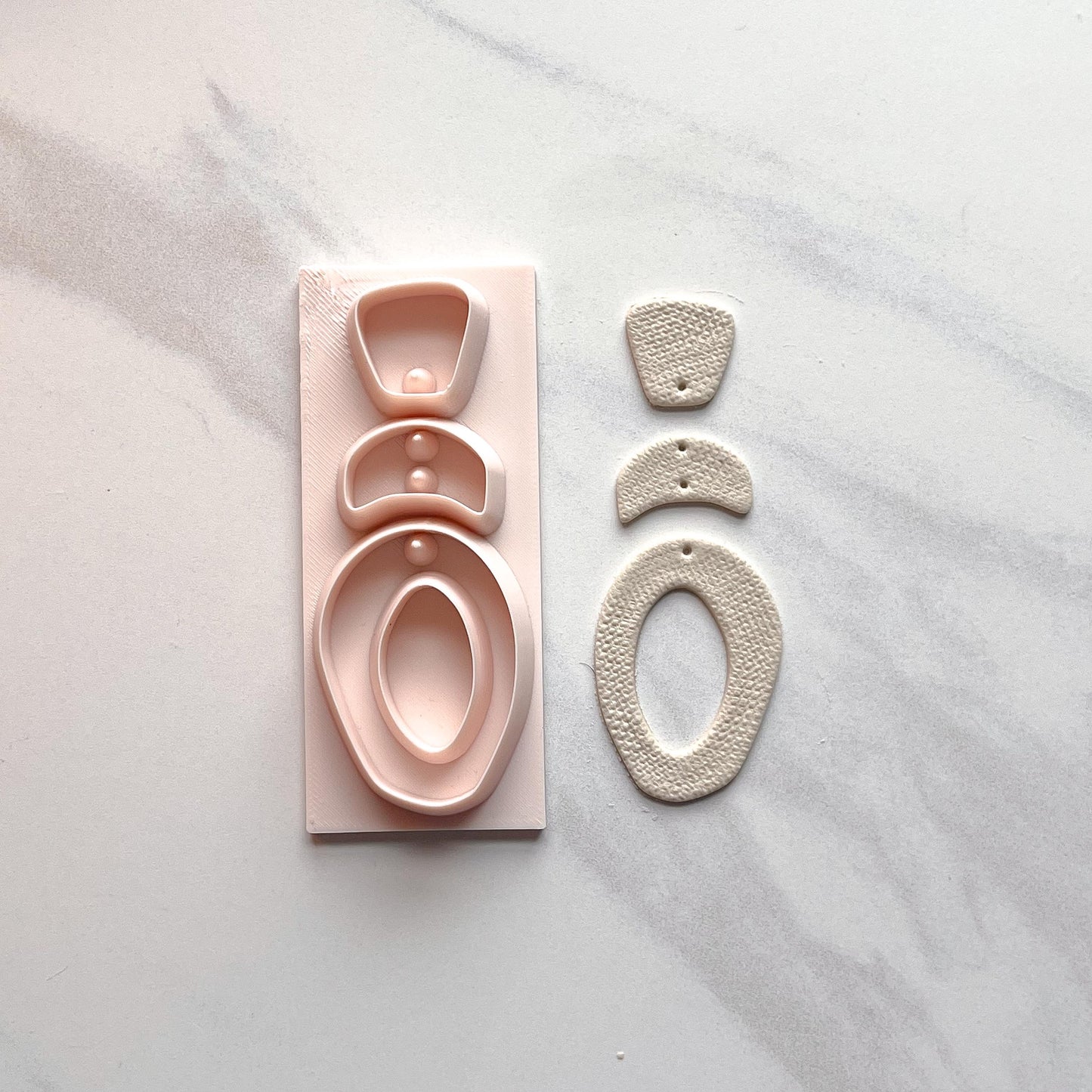 Oval Drop All-In-One Polymer Clay Cutter & Hole Punch Tool | Statement Earrings | E-21