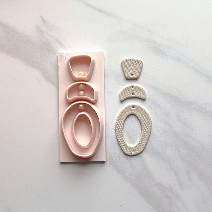 Oval Drop All-In-One Polymer Clay Cutter & Hole Punch Tool | Statement Earrings | E-21