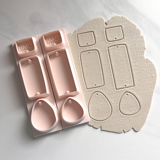 Mismatched Set All-In-One Polymer Clay Cutter & Hole Punch Tool | Statement Earrings | E-108