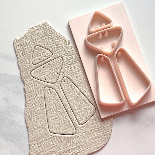 All-In-One Polymer Clay Cutter with Hole Punch | Statement Earrings | E-111