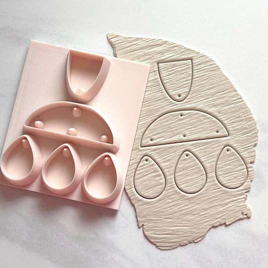 All-In-One Polymer Clay Cutter & Hole Punch Tool | Statement Earrings | E-77