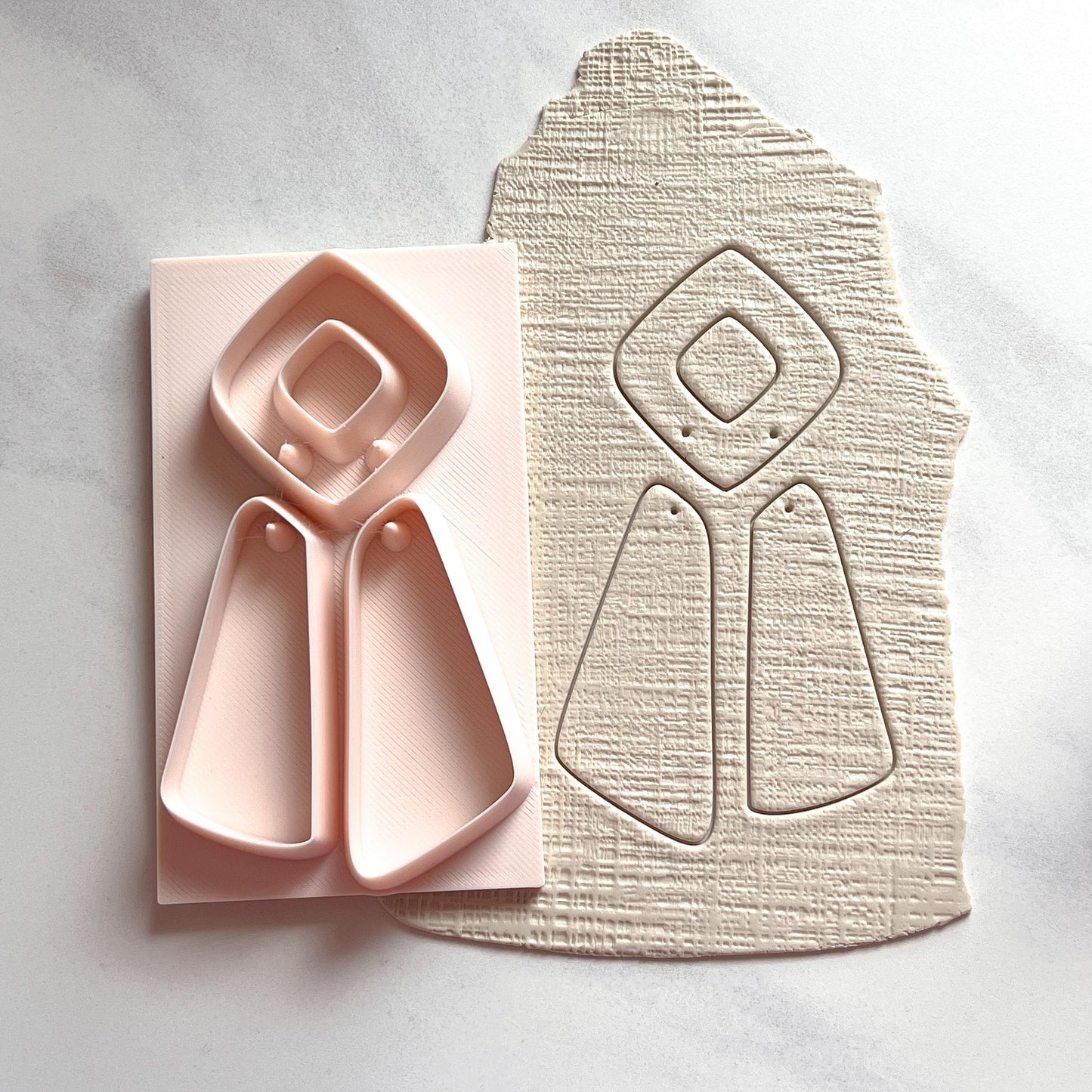 All-In-One Polymer Clay Cutter with Hole Punch | Statement Earrings | E-112