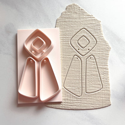 All-In-One Polymer Clay Cutter with Hole Punch | Statement Earrings | E-112