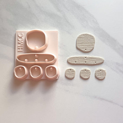 Triple Dot All-In-One Polymer Clay Cutter and Hole Punch | Statement Earrings | E-8