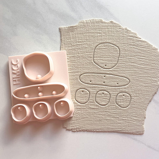 Triple Dot All-In-One Polymer Clay Cutter and Hole Punch | Statement Earrings | E-8