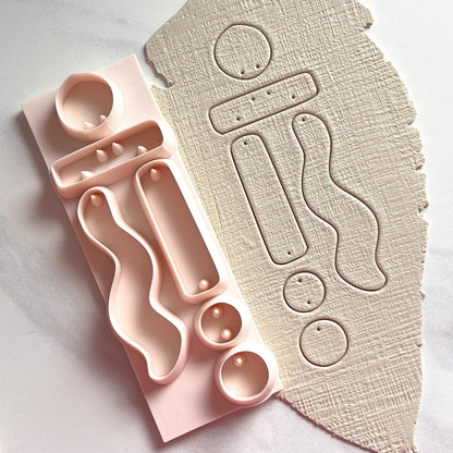 All-In-One Polymer Clay Cutter & Hole Punch Tool | Statement Earrings | E-121
