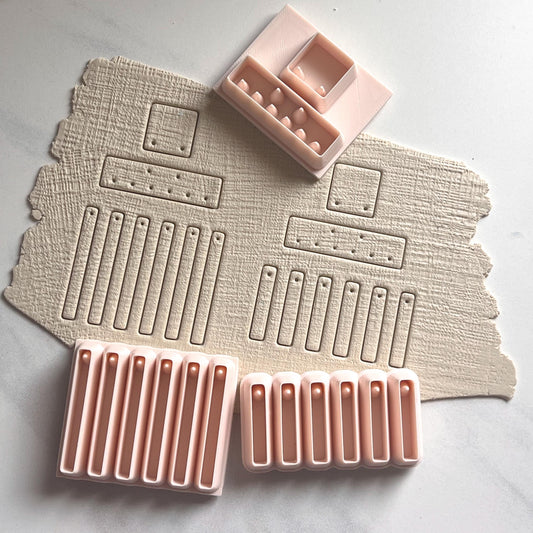 All-In-One Polymer Clay Cutter & Hole Punch |Statement Earrings | E-58