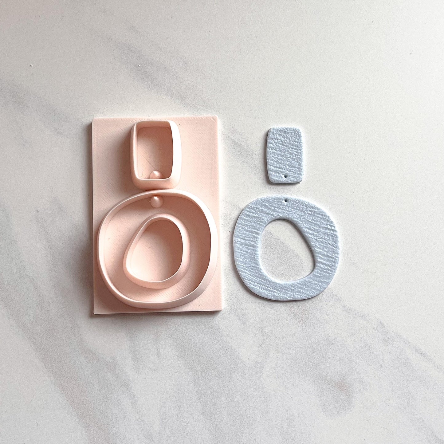 Organic Oval Duo All-In-One Clay Cutter & Hole Punch Tool | Statement Earrings