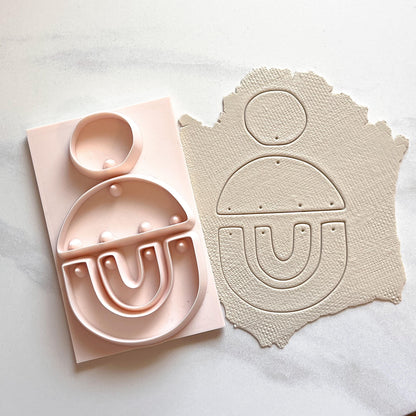 All-In-One Polymer Clay Cutter & Hole Punch Tool | Statement Earrings | E-109
