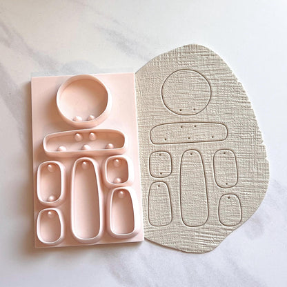 All-In-One Polymer Clay Cutter & Hole Punch Tool | Statement Earrings | E-115