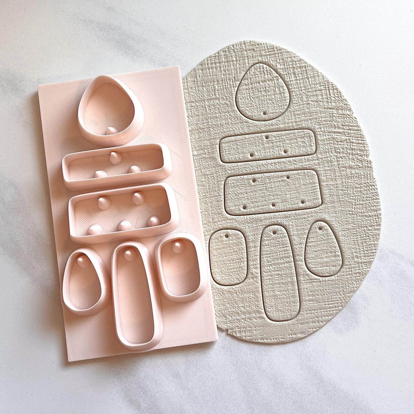 All-In-One Polymer Clay Cutter with Hole Punches | Statement Earrings | E-93