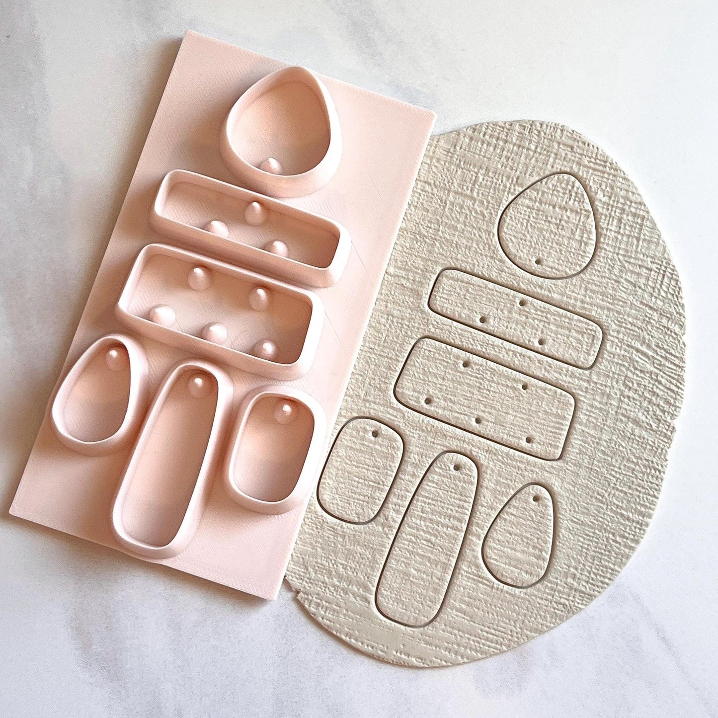 All-In-One Polymer Clay Cutter with Hole Punches | Statement Earrings | E-93
