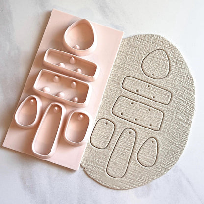 All-In-One Polymer Clay Cutter with Hole Punches | Statement Earrings | E-93