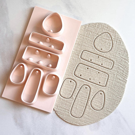 All-In-One Polymer Clay Cutter with Hole Punches | Statement Earrings | E-93