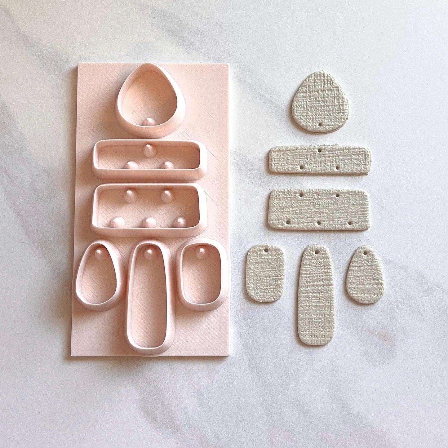 All-In-One Polymer Clay Cutter with Hole Punches | Statement Earrings | E-93