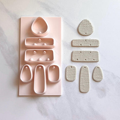 All-In-One Polymer Clay Cutter with Hole Punches | Statement Earrings | E-93