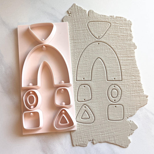 Mod Pop Arch All-In-One Polymer Clay Cutter and Hole Punch | Statement Earrings E-20