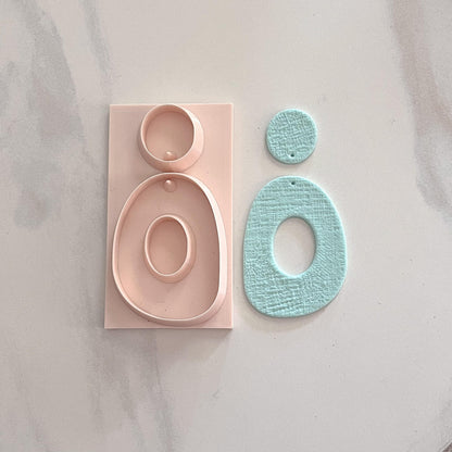 All-In-One Duo Polymer Clay Cutter & Hole Punch | Statement Earrings | D-15